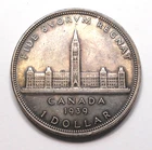 1939 SILVER Dollar NICE Classic George VI Parliament Buildings Old Canada $1.00
