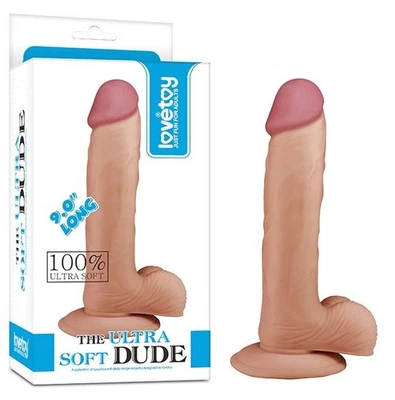 LOVETOY Grosso Dildo Vaginale Realistico Morbido Silicone TPE Ventosa Mega Fallo Donna