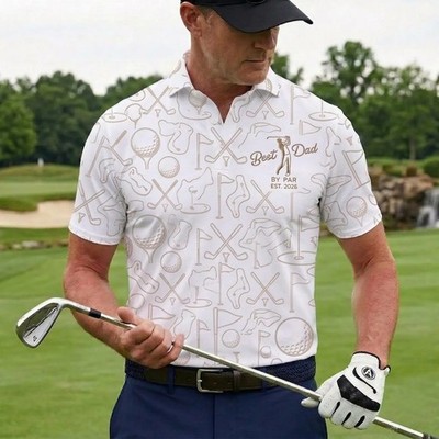 Best Dad Golf Polo Shirt By Par Est. 2026 - Father's Day Golf Gift for Dad
