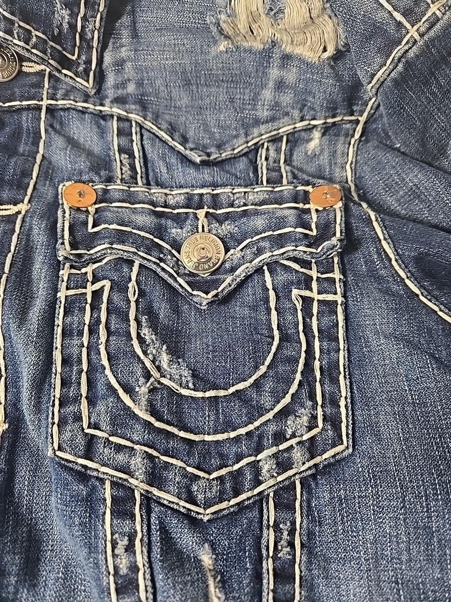 True Religion Jimmy Super T Dust Bowl Denim Jean Jacket Sz XXXL