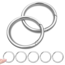 10Pack 2" Metal Carabiner Clips for Key Rings, Lanyards, Pet Chains, DIY