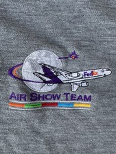 Vintage 90s FedEx Air Show Team AKWA (S) Men’s Small Polo Shirt - Rare!