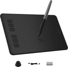  6x4" Drawing Tablet with Battery-Free Stylus 8192 Pressure 6 Hot Keys for PC/M