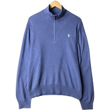 Used Ralph Lauren POLO RALPH LAUREN PIMA COTTON Cotton Knit Half-Zip Sweater...