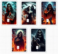 Grim Reaper ATM Debit Credit Card Skin Sticker Devil Demon Hell Death Sickle USA