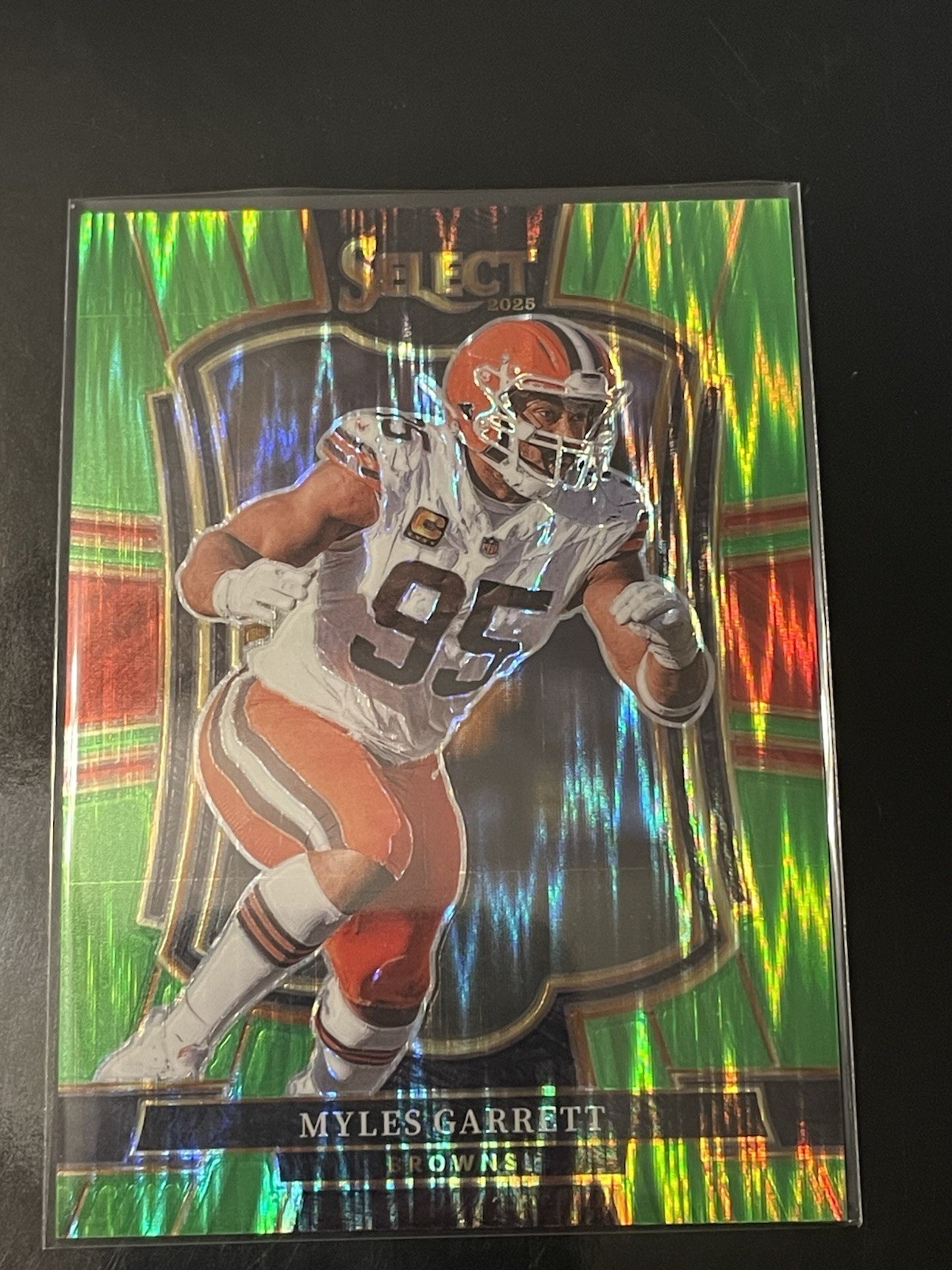 2025 Panini Select - Premier Level Myles Garrett Neon Green Shock Prizm.. /699