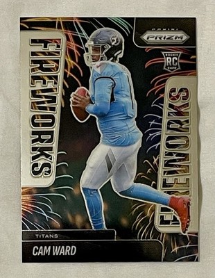 2025 Panini Prizm Cam Ward Fireworks Rookie (RC) Tennessee Titans FREE SHIPPING