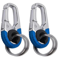 Stainless Steel Keychain Carabiner Hook Key Ring Clip Outdoor EDC