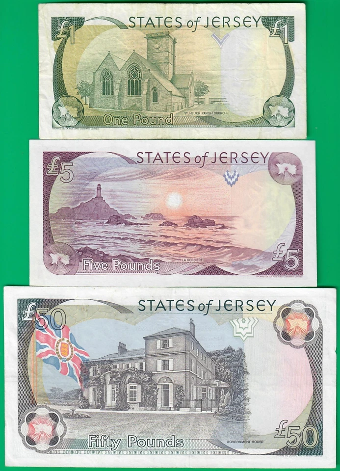 Jersey trio of replacements, w/ examples for P16, 19 & 26b & the fiver being UNC - Image 3 of 3