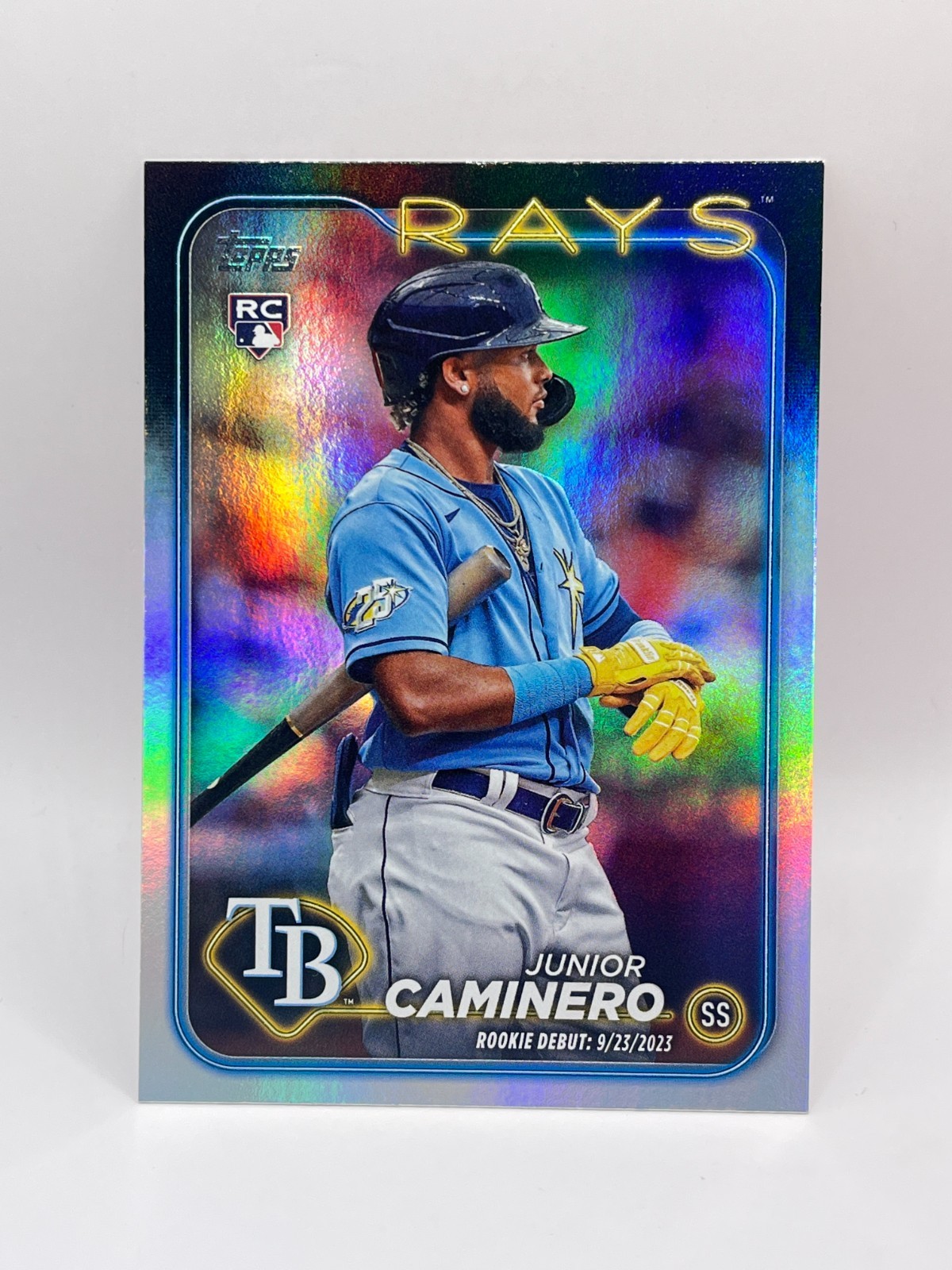2024 Topps Update Series - Rookie Debut Rainbow Foil #US223 Junior Caminero (RC)