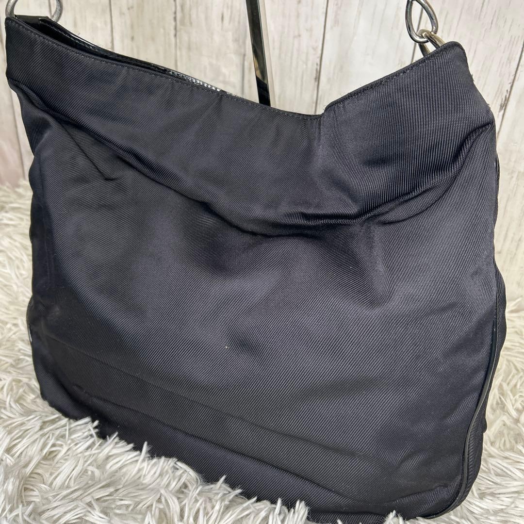 Minimal Bamboo Gucci Nylon Bag Handbag Black - GUCCI thumbnail 8