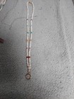 White Wood W/ Colored Accents Beaded Teacher Lanyard with Clip To Hold ID — photo 1