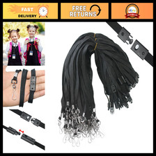 60 Pcs Breakaway Lanyards 36" Black Flat with Swivel J Hook for ID Badges, Keys,