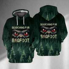 Searching for Bigfoot Hoodie, Dark Forest Pine All Over Print Sweatshirt