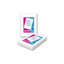 Fogli protocollo Blasetti A4 60 g/m² - rigatura uso bollo - risma da 200 fogli -