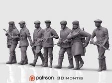 3d Model STL Format Digital '' Russian Partisans Soldiers WW2"