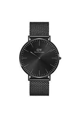 Daniel Wellington DW Men's Classic Mesh Onyx 40mm Watch Black Official Limited