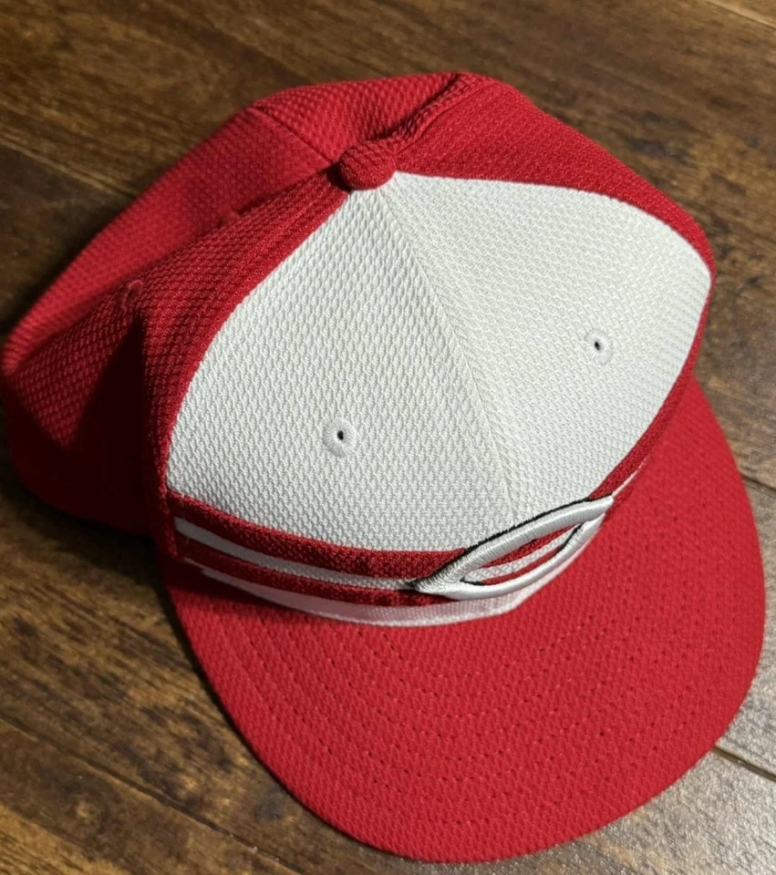 Cincinnati Reds Hat Cap Fitted Mens 7 1/8 Red White MLB 59Fifty All Star Game - Image 3 of 4