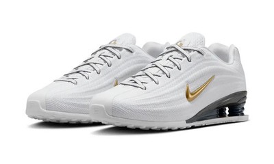 HQ7540-100 Nike Shox Z White Varsity Red Dark Charcoal Metallic Gold (Damen)