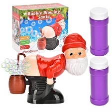 Santa Claus Bubble Machine Christmas Funny Bubble Toy Electric Santa Butt Bubble
