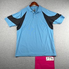 Adidas Climacool Polo Shirt Mens XL Light Blue Performance Stretch Lightweight