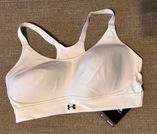 Under Armour Women's UA Continuum High Support Sports Bra XL White New