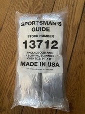 Survival Blankets Pack of 4, 54” X 84” USA Made, NEW
