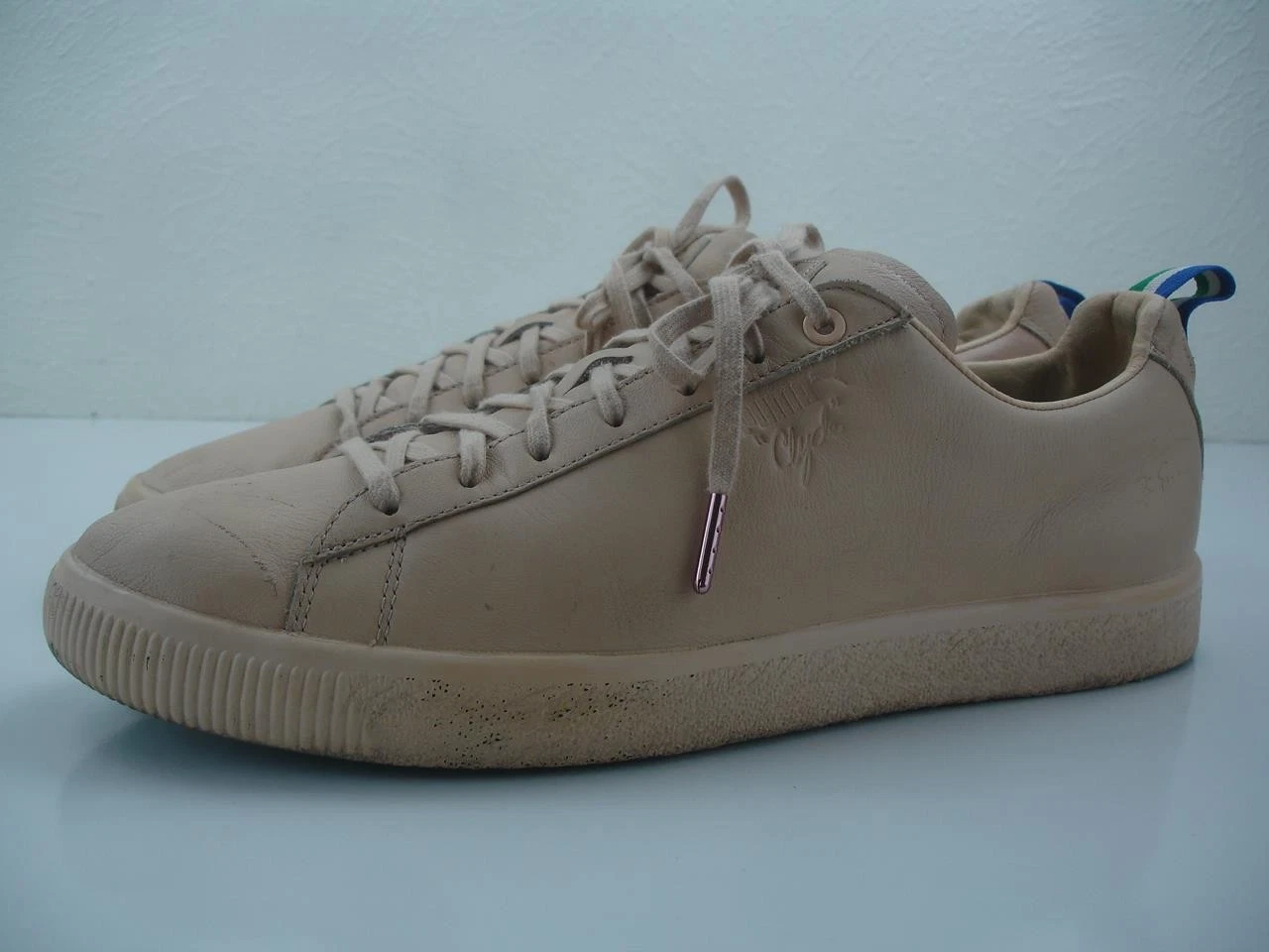 Scarpe sneakers uomo taglia 12 M PUMA Big Sean x Clyde kaki marrone 366253 01 pelle