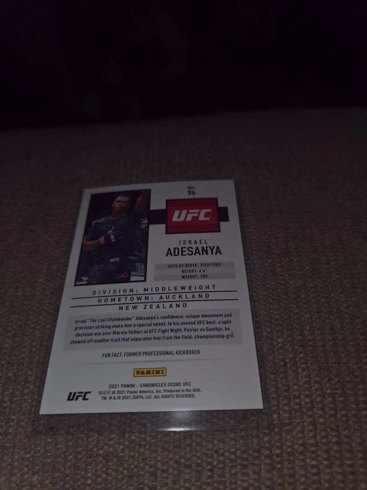 F135,998 2021 UFC Chronicles Score RED/149 ISRAEL ADESANYA - Image 2 of 2