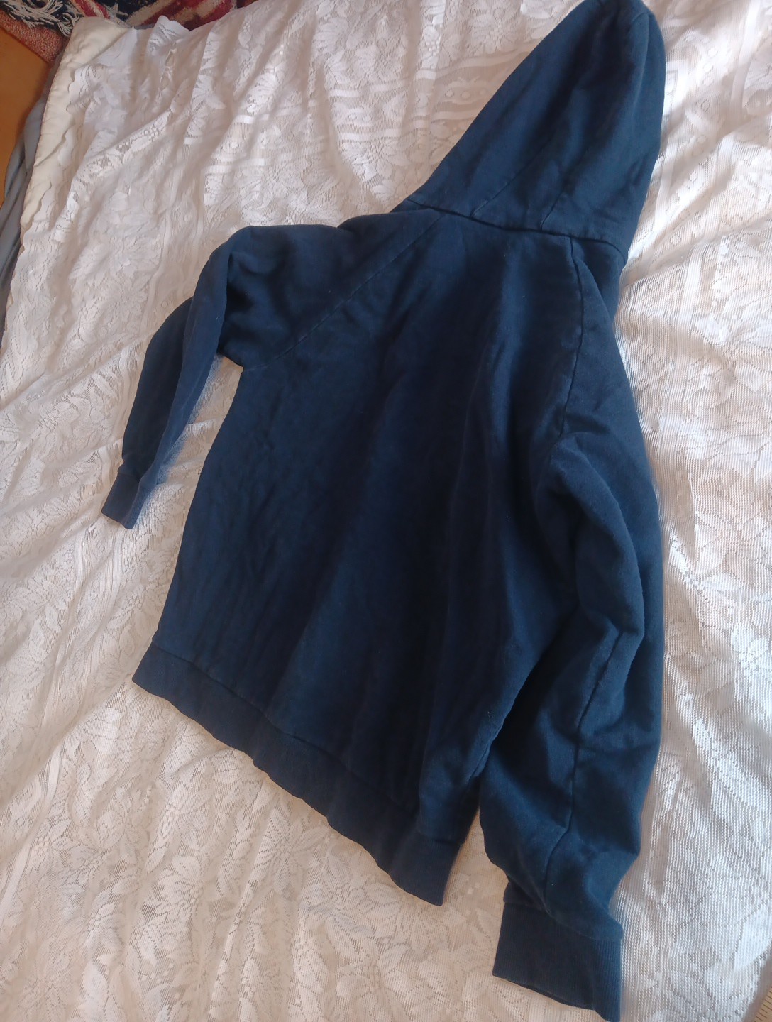 Under Armour Men Loose Fit Navy Blue Full Zip Hoodie Fleece Size XL Fleece lined thumbnail 2