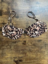 Zara Leopard Print Bikini Top - Size Small - Brand New Without Tags