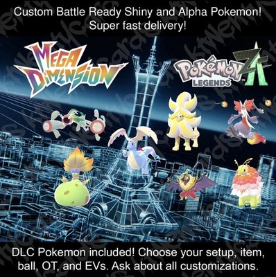POKEMON LEGENDS ZA Custom ALL 400 Pokémons  6IV SHINY ALPHA  MEGA DIMENSION Z-A