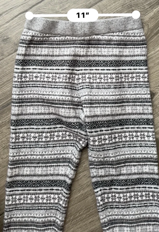 Leggings para mujer Cynthia Rowley con estampado de copo de nieve - gris/negro/blanco PJ Bottoms XS Foto 4 de 4