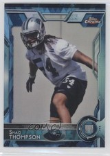 2015 Topps Chrome Rookies Hot Box Blue Diamond Refractor Shaq Thompson #116 2e6