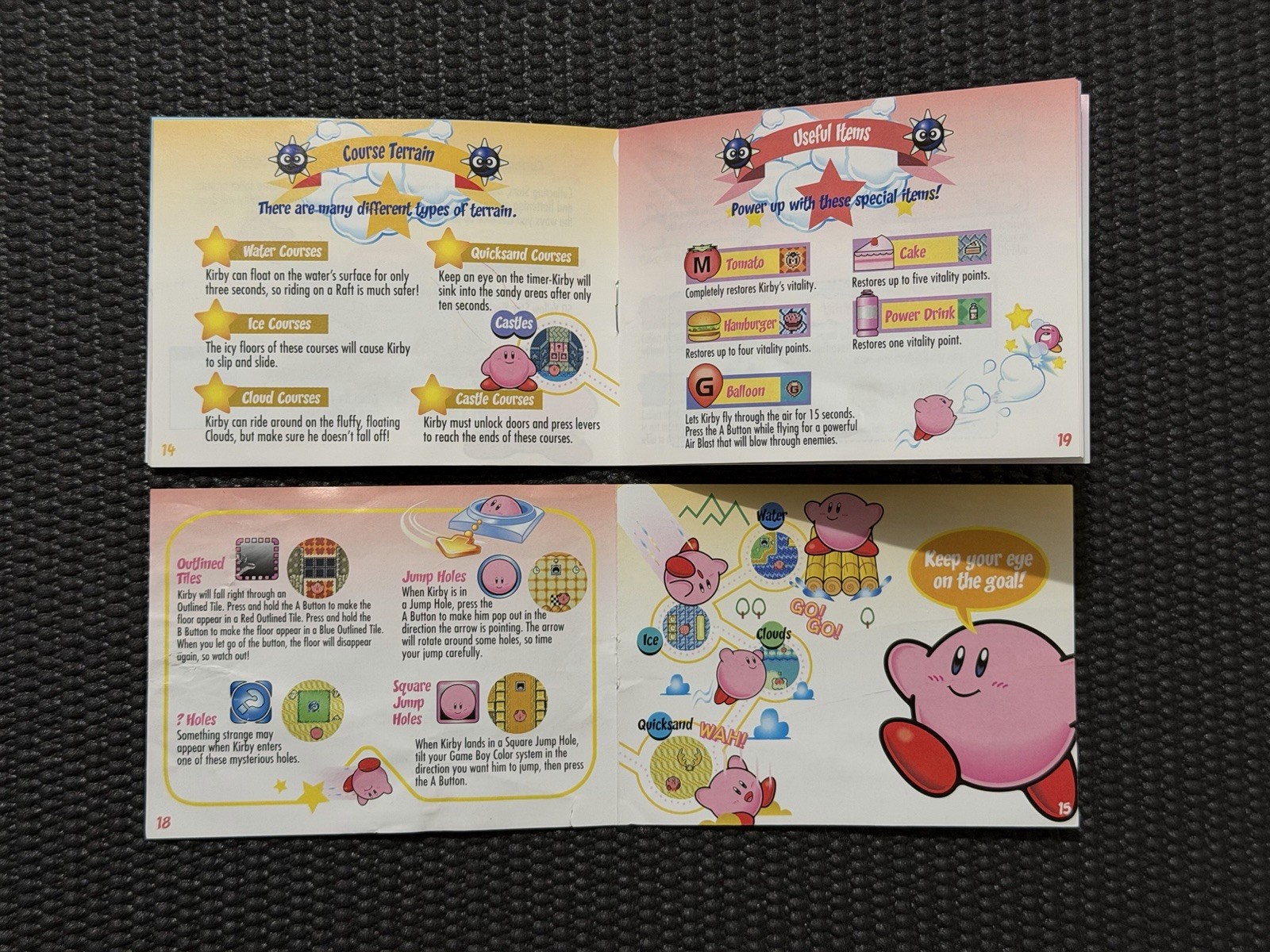 Kirby Tilt 'N' Tumble Game Boy Color Manual Only