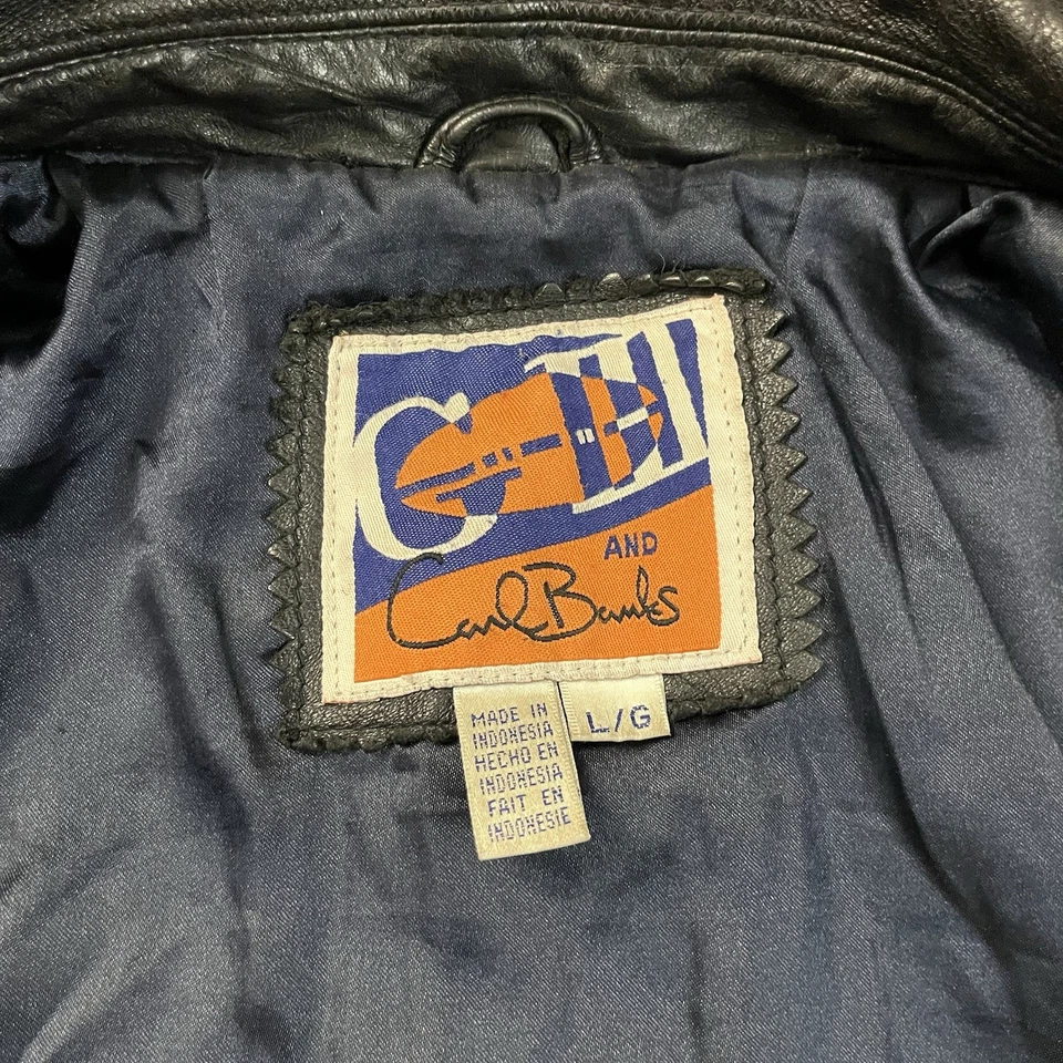 Chaqueta de Cuero Carl Banks Glll de Colección Años 90 Broncos NFL Para Hombre Talla L Foto 3 de 4