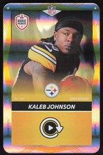 2025 UNO Elite NFL All-Rookie Yellow Foil Kaleb Johnson Card #022 - Steelers. rookie card picture
