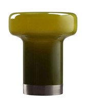 Tischlampe Glas Limette Schlafzimmer BüRo H:29 Cm E14 Rund Tischleuchte Modern