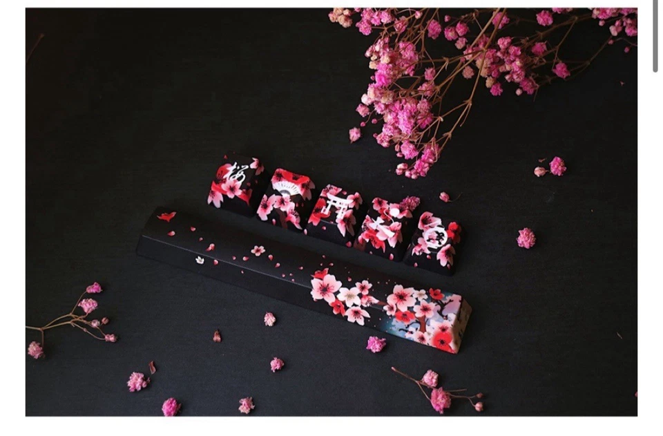 Traitors Sakura Kuro Keycap Set PBT Cherry Profile Artisan Custom Limited Japan - Image 4 of 4