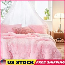 Ultra Soft Plush Faux Fur Comforter Set 3 Piece Bedding Set Cozy Luxury New