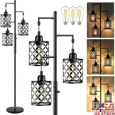 Stepless Dimmable Floor Lamp 2000LM LED Bulbs Eye-Caring Heavy Base Home New
