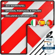 ATHELON®Warntafel Warnschild für Italien, Spanien & Portugal reflektierend 3in1