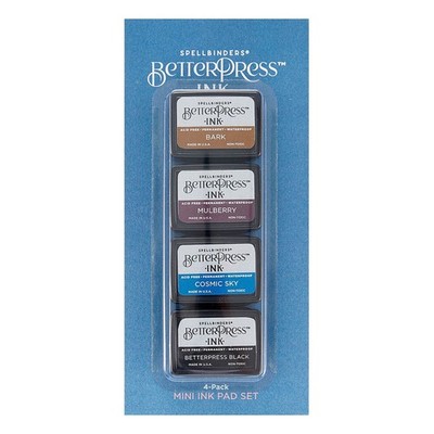 Spellbinders BetterPress Letterpress Mini Stempelkissen Set 4/Pkg - Regal Töne - BPI003