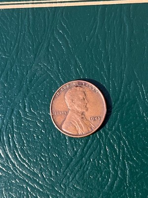 1945 1c No Mint Mark Wheat Penny Circulated