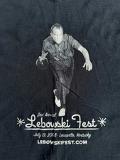 2nd Annual LEBOWSKI FEST T-Shirt Mens Large Vintage 2003 Nixon Bowling Kahula