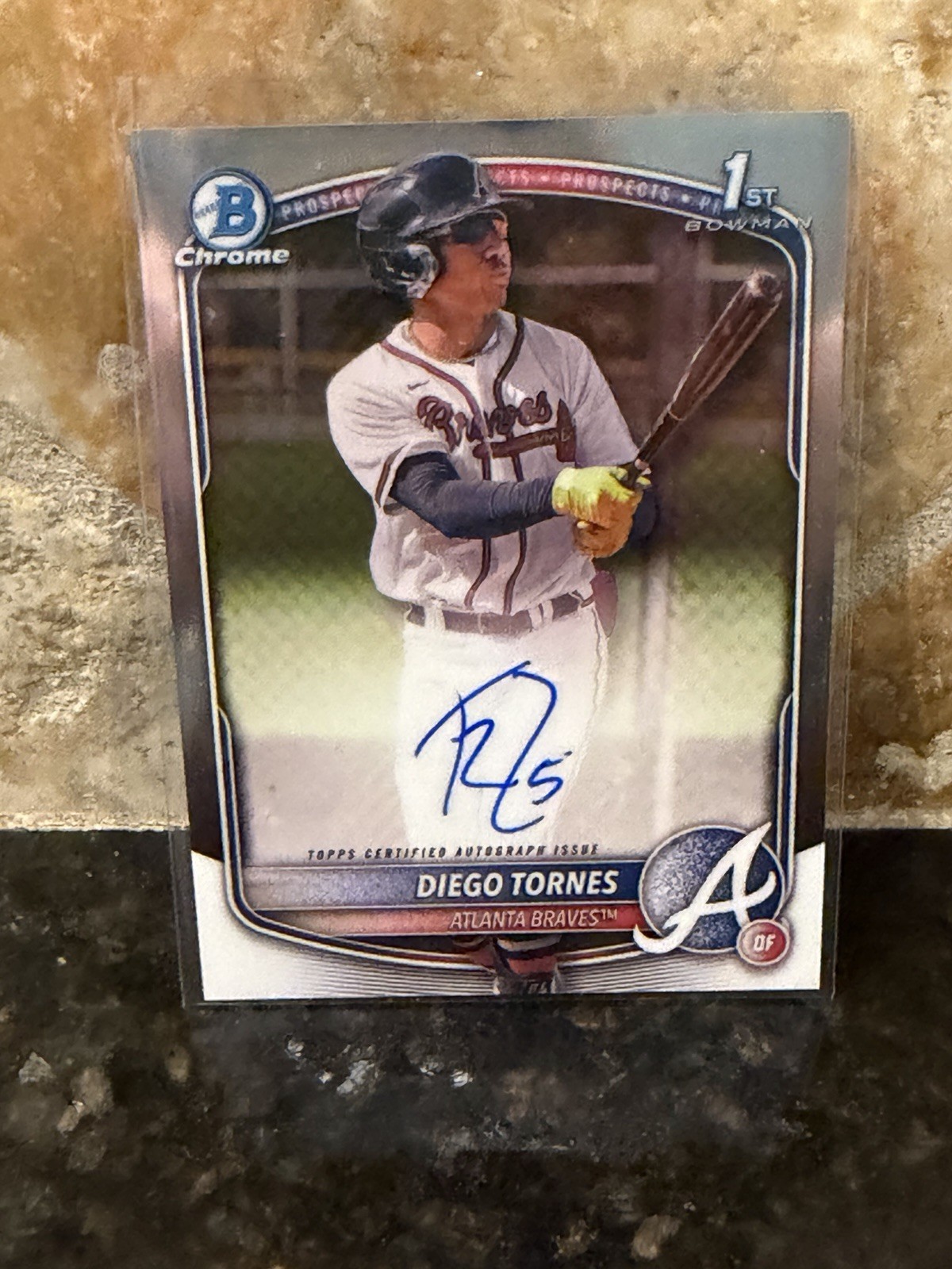 DIEGO TORNES 2025 BOWMAN CHROME 1ST ROOKIE AUTO #CPA-DT BRAVES