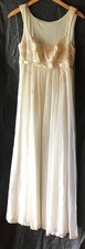 Vintage Gossard Artemis Semi Sheer Off White size Small Night Gown Peignoir