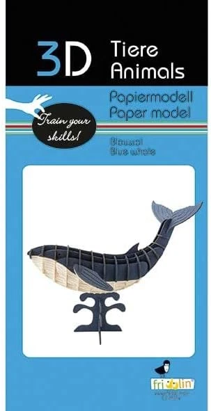 Fridolin Modello di carta 3D balena blu - Immagine 2 di 2