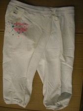 NWT BE THE BUN MOTIONWEAR DANCER HEART WHITE Capri Fleece Cuffed XLge HIP HOP