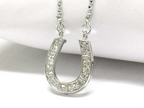 Horseshoe Sex and the City Pendant SATC NECKLACE Crystal Rhinestone Western - Afbeelding 1 van 1